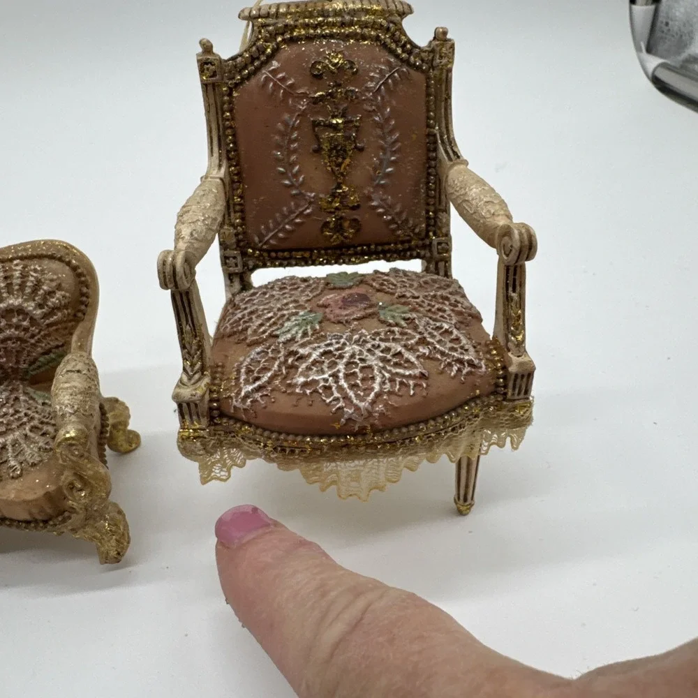 Victorian Inspired Chair Couch Lamp Mirror Hanging or Stand Alone Ornaments